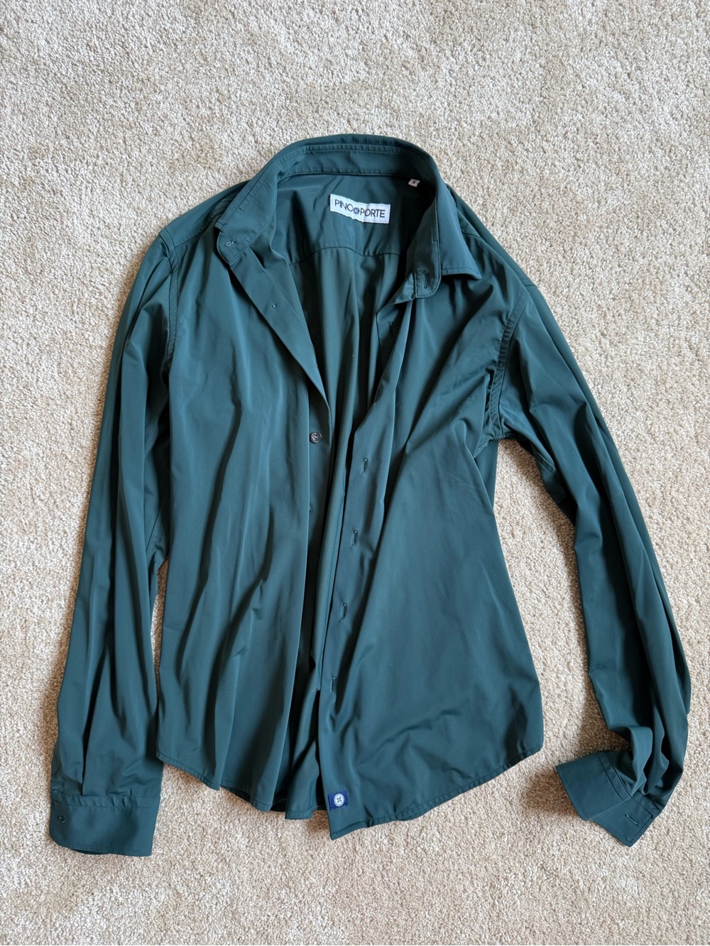 Pino Porte Dark Teal Button-Up Shirt